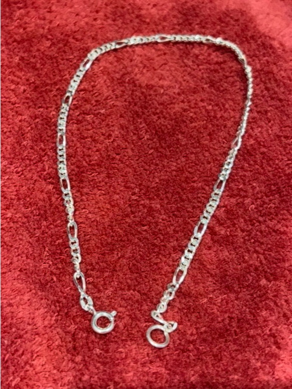 Italian Sterling Silver Figaro  bracelet